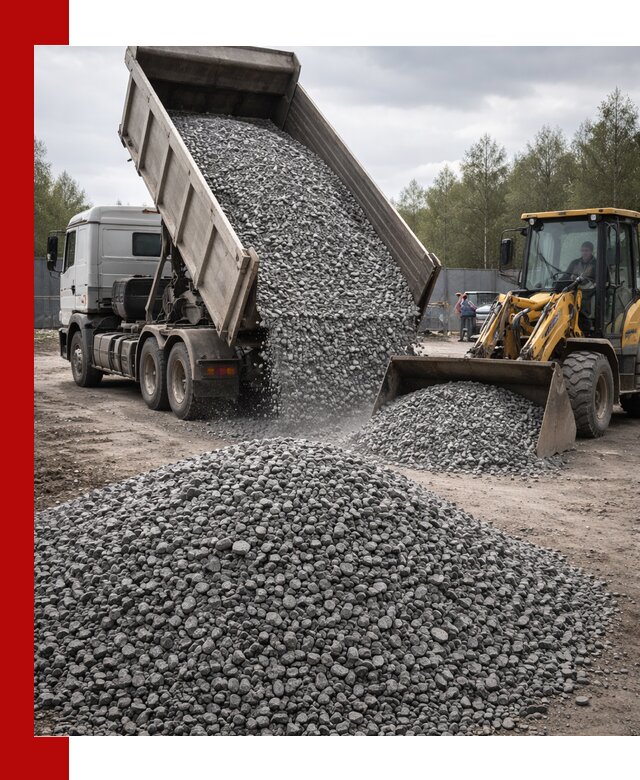 Доставка и продажа щебня гранитного в Гатчине