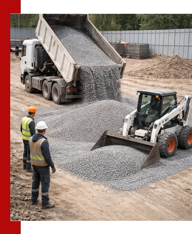 Доставка и продажа гранитного щебня фракции 0-5 в Гатчине