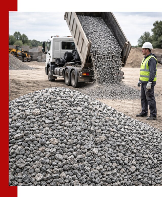 Доставка и продажа гранитного щебня фракции 5-20 в Гатчине