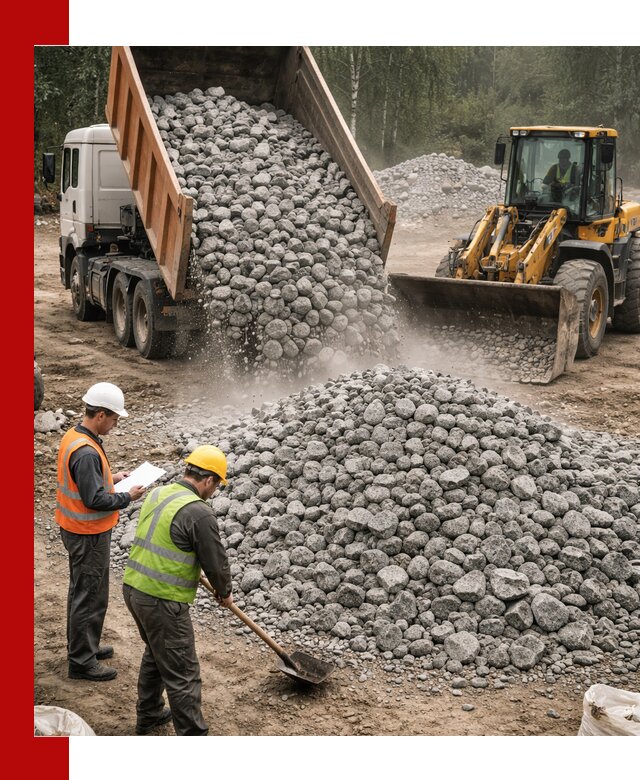 Гранитный щебень фракция 70-150 доставка в Гатчине