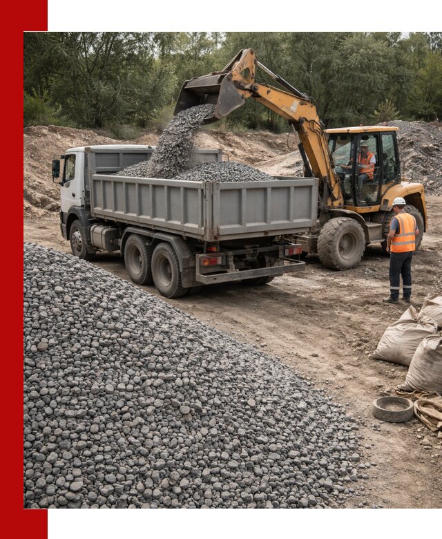 Доставка гравийного щебня в Гатчине оптом и в розницу
