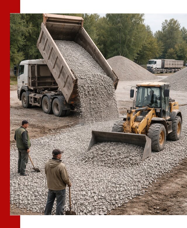 Купить гравийный щебень фракция 20-40 в Гатчине с доставкой