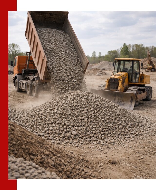 Доставка гравийного щебня фракции 40-70 в Гатчине