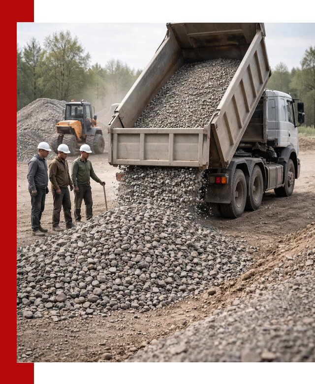 Доставка гравийного щебня фракции 70-120 в Гатчине