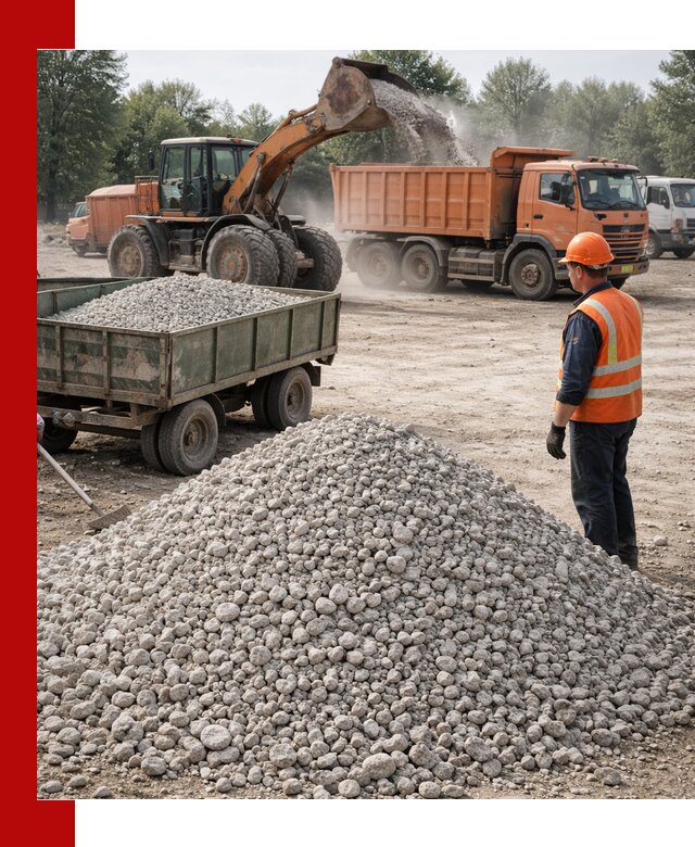 Доставка известнякового щебня фракция 20–40 в Гатчине