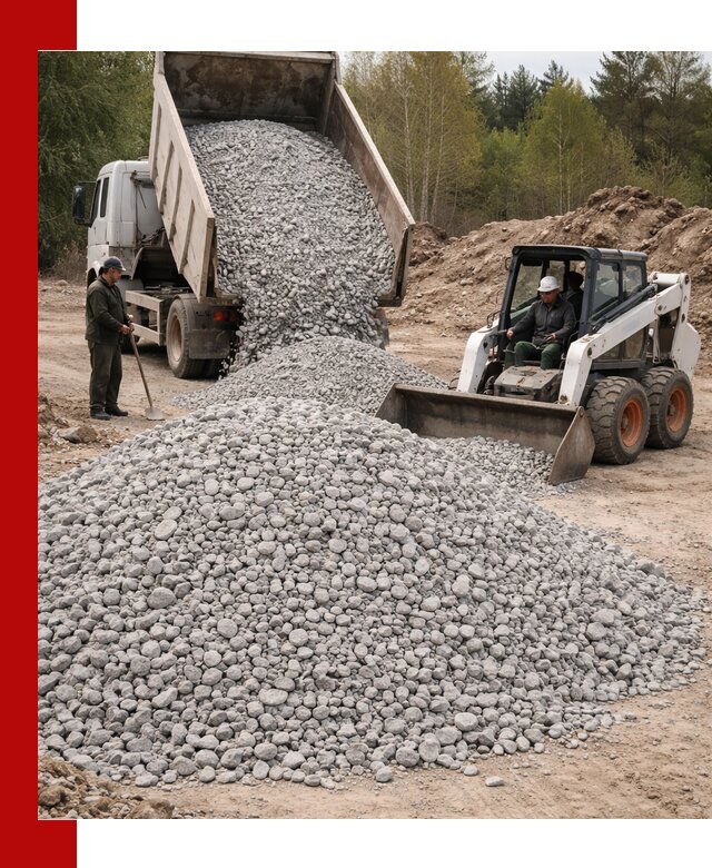 Доставка доломитового щебня в Гатчине напрямую от карьера