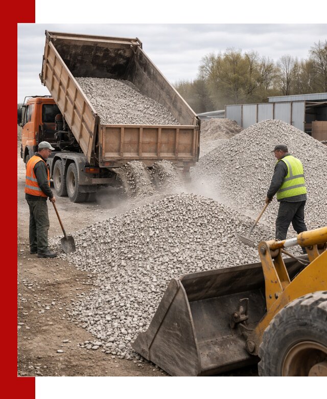Доломитовый щебень фракции 5-20 с доставкой в Гатчине