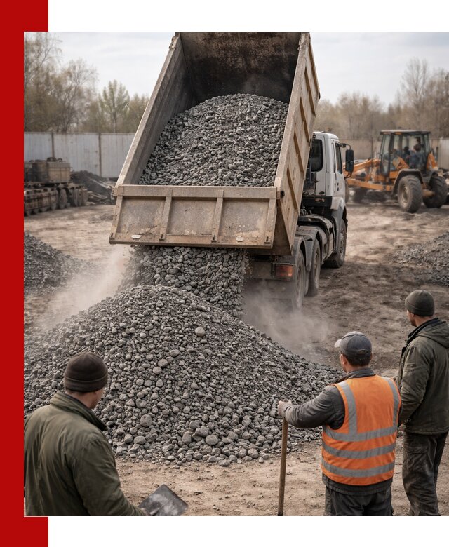 Доставка шлакового щебня в удобные сроки по выгодной цене в Гатчине