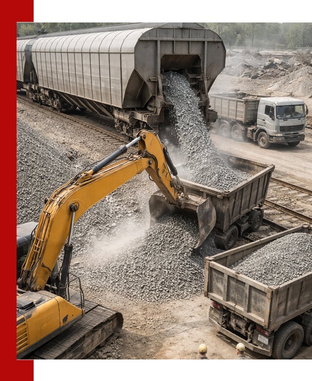 Доставка железнодорожного щебня в Гатчине крупными партиями быстрого отгруза