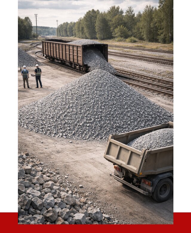 Железнодорожный щебень 20-60 в Гатчине от 1747 р. | ПРОНЕРУДГтч