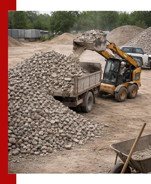 Доставка вторичного щебня в Гатчине для строительных работ
