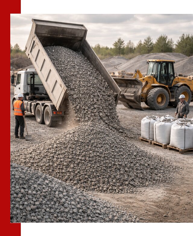 Бетонный щебень фракция 5–20 с доставкой в Гатчине