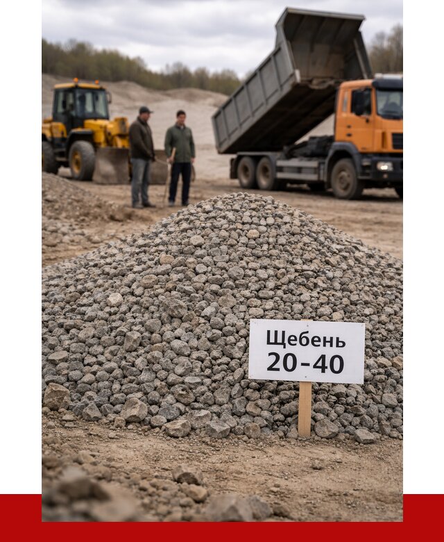 Бетонный щебень фракция 20-40 в Гатчине от 2518 р. | ПРОНЕРУДГтч