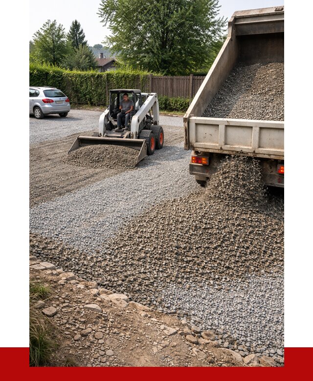 Щебень для парковки в Гатчине с доставкой от 1233 р.| ПРОНЕРУДГтч
