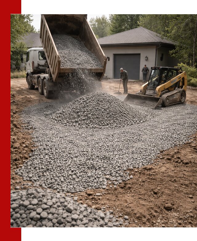Щебень для парковки в Гатчине: доставка и укладка качественного материала