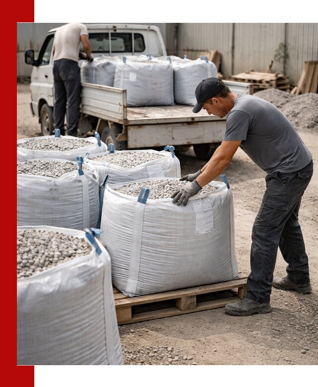 Доставка щебня в мешках по выгодным ценам в Гатчине