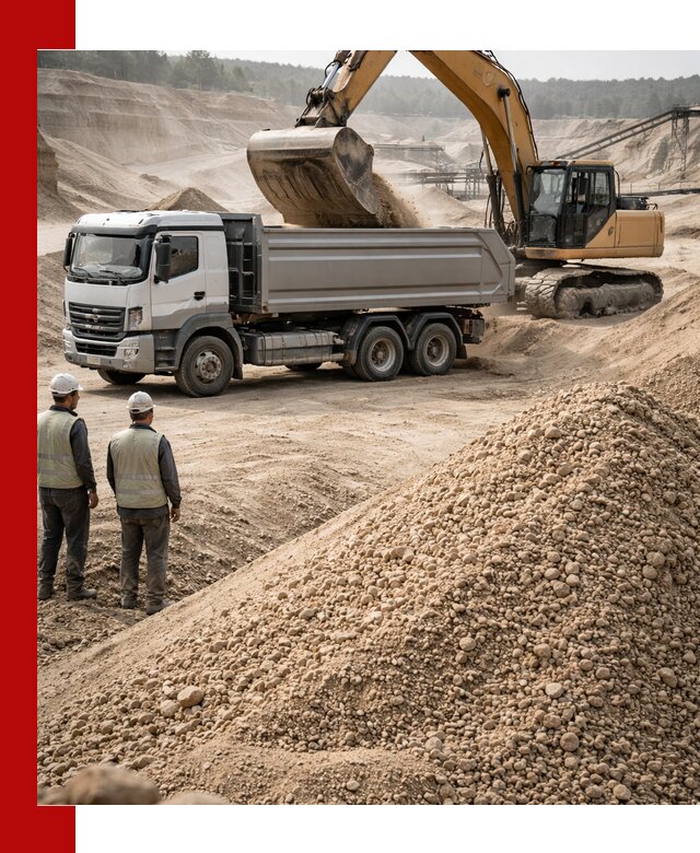 Карьерный крупнозернистый песок с доставкой в Гатчине