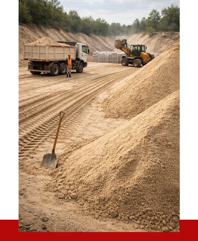 Карьерный песок мелкозернистый в Гатчине от 9248 р. | ПРОНЕРУДГтч