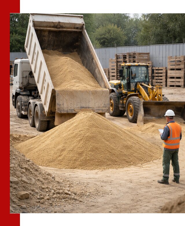 Доставка карьерного мелкозернистого песка в Гатчине