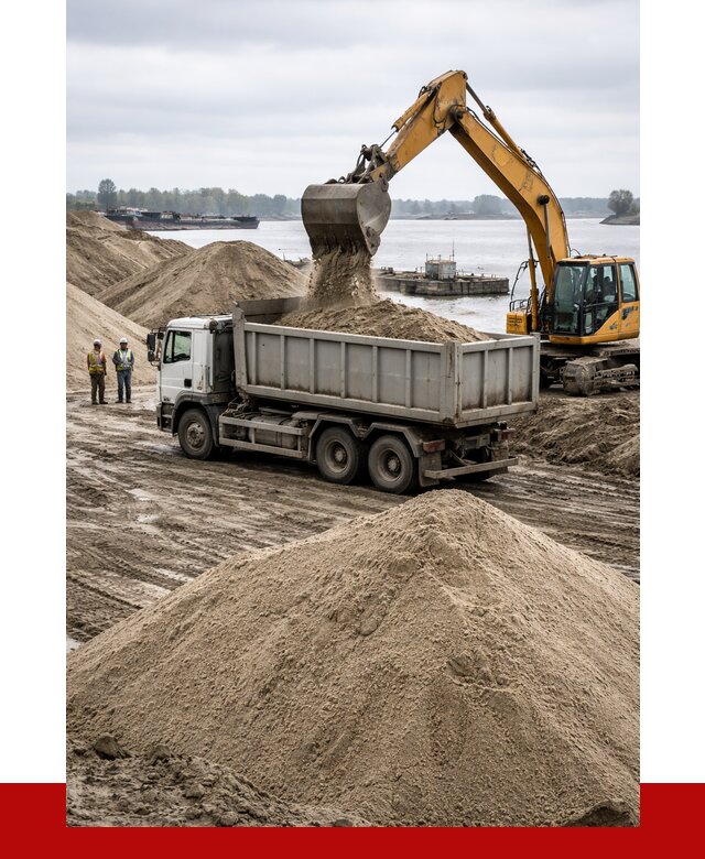 Купить речной песок навалом в Гатчине от 1850 р., ПРОНЕРУДГтч