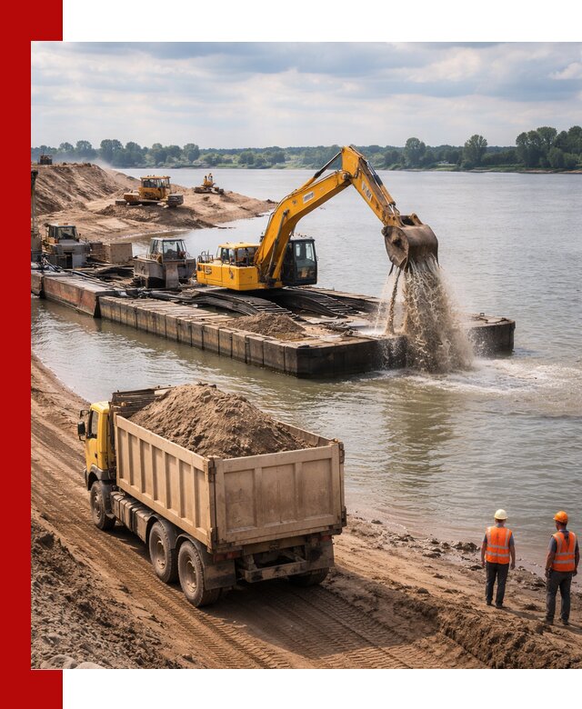 Намывной песок с доставкой в Гатчине оптом и в розницу