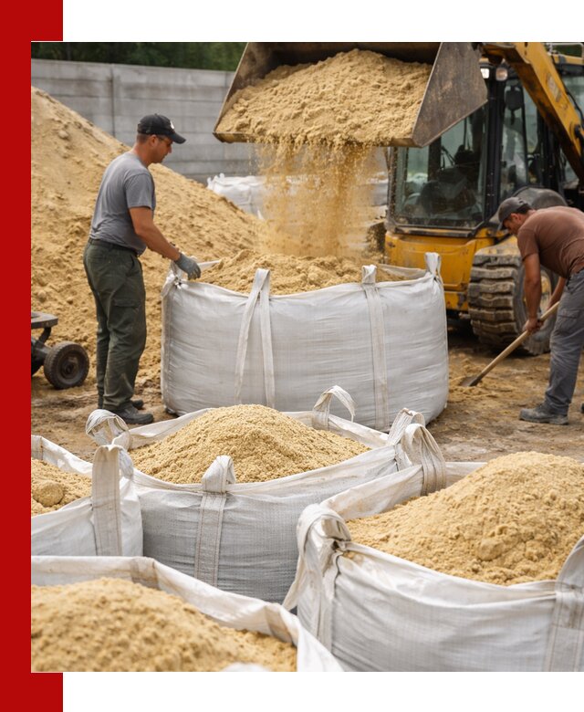 Поставка качественного песка для кладки в Гатчине