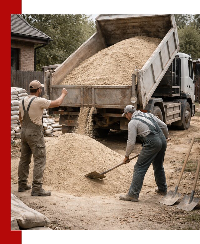 Песок для штукатурки с доставкой в Гатчине качественный и чистый