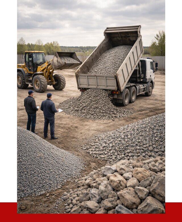 Гравий и камень с доставкой в Гатчине от 4316 р. - ПРОНЕРУДГтч