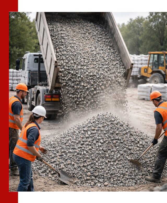 Доставка гравия и камня в Гатчине оптом и в розницу