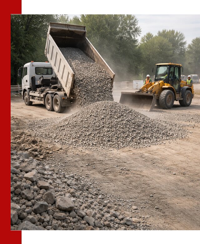 Гравий фракция 5–20 доставка в Гатчине оптом и в розницу