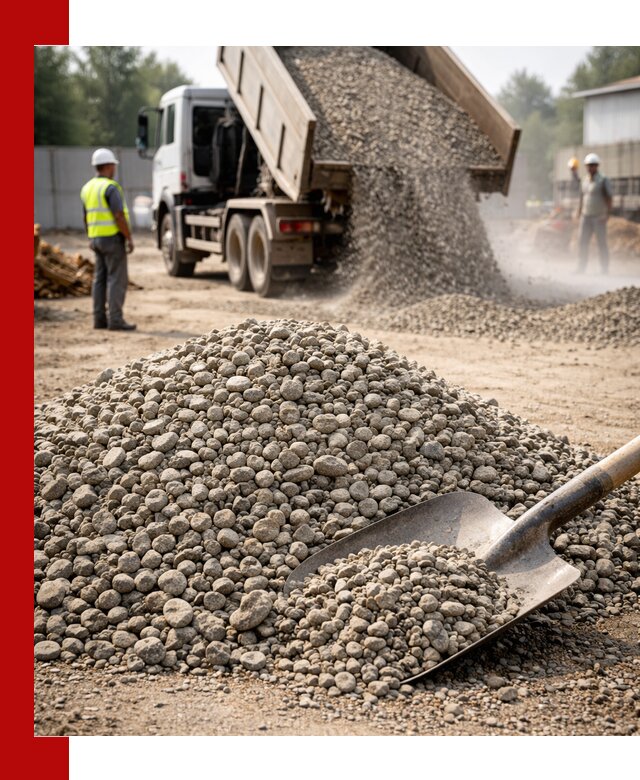 Доставка гравия фракции 20-40 в Гатчине с самосвалами