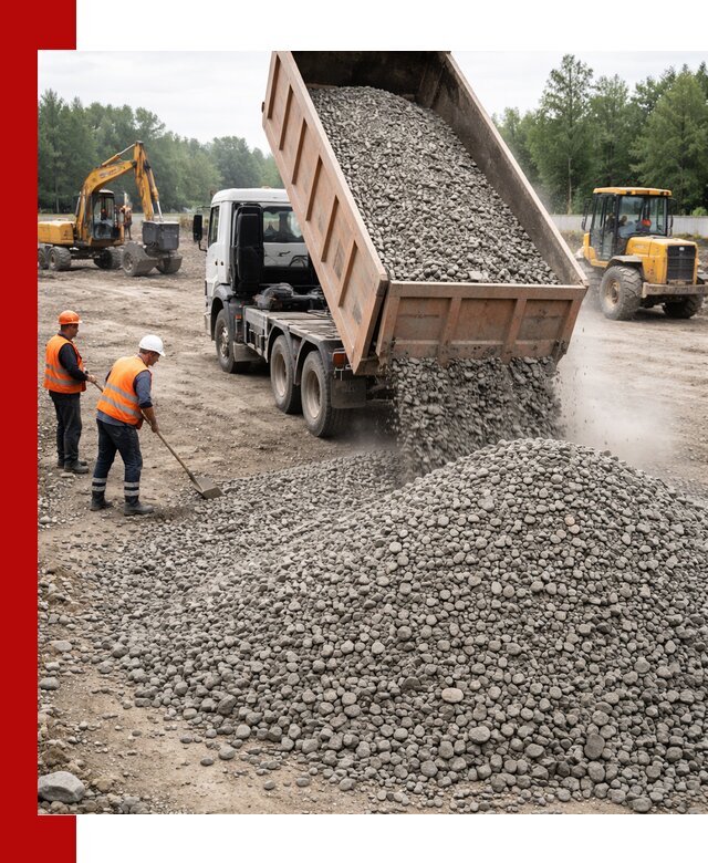 Доставка гравия фракции 40-70 в Гатчине оптом и в розницу