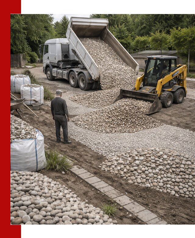 Доставка морской гальки оптом и в розницу в Гатчине