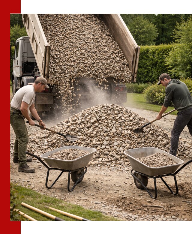 Доставка и продажа декоративной гальки в Гатчине