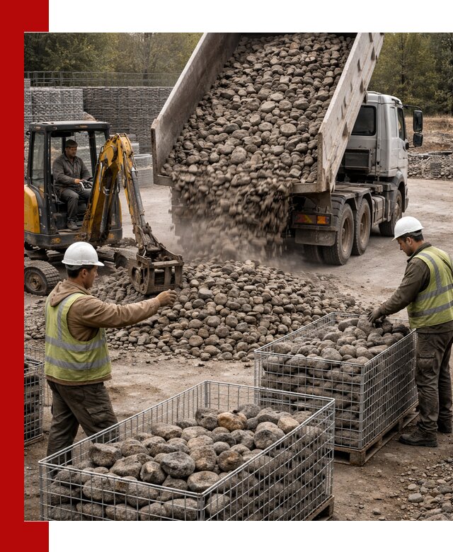 Камень для габионов фракция 100–201 в Гатчине