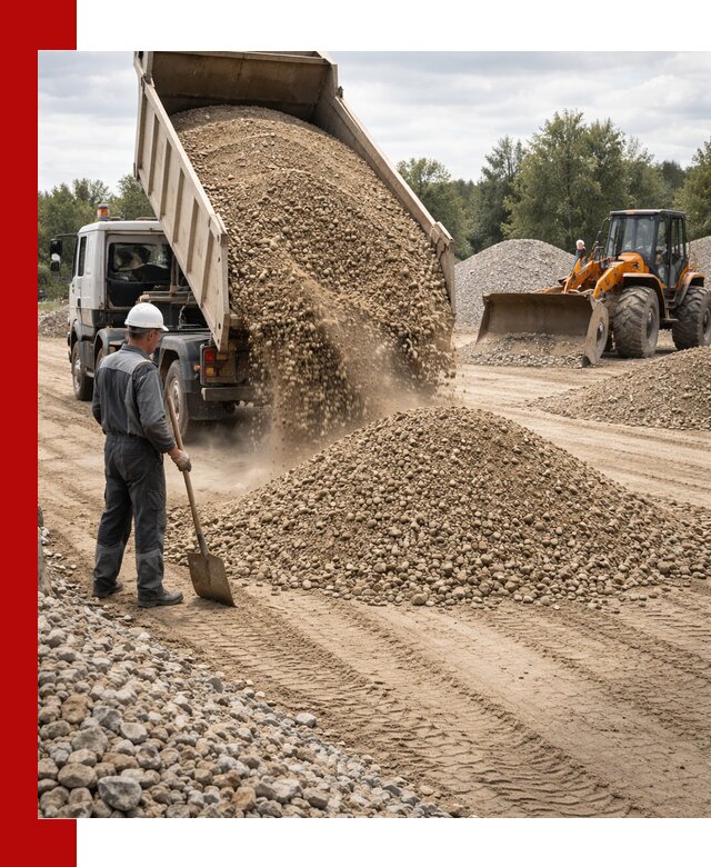 Доставка щпс С3 в Гатчине самосвалами и бортовыми грузовиками