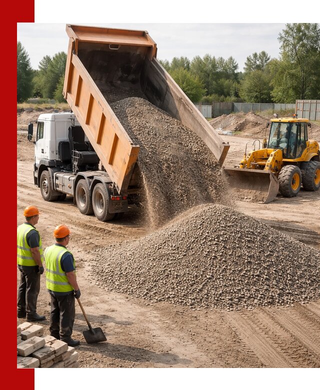Доставка щебёночно-песчаной смеси ЩПС С7 в Гатчине