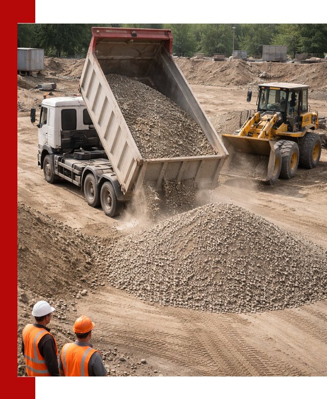 Щебень с песком (ЩГПС С2) с доставкой в Гатчине
