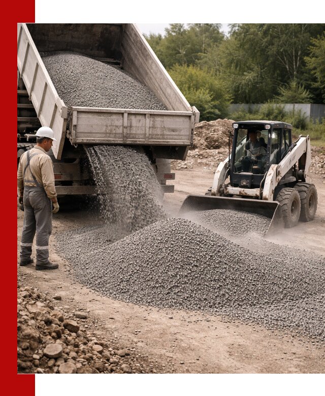 Доставка гравийного отсева 0-5 в Гатчине оптом и в розницу
