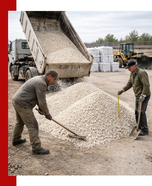 Мраморная крошка с доставкой и разгрузкой в Гатчине