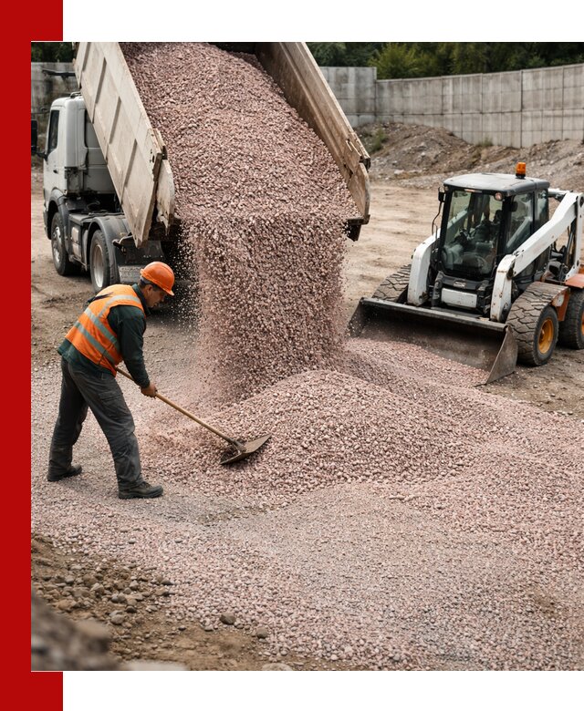 Крошка розовый гранит с доставкой в Гатчине от производителя