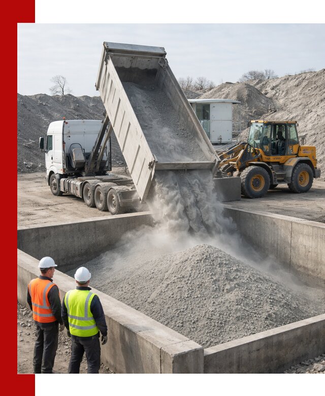 Доставка цемента навалом в Гатчине крупными партиями