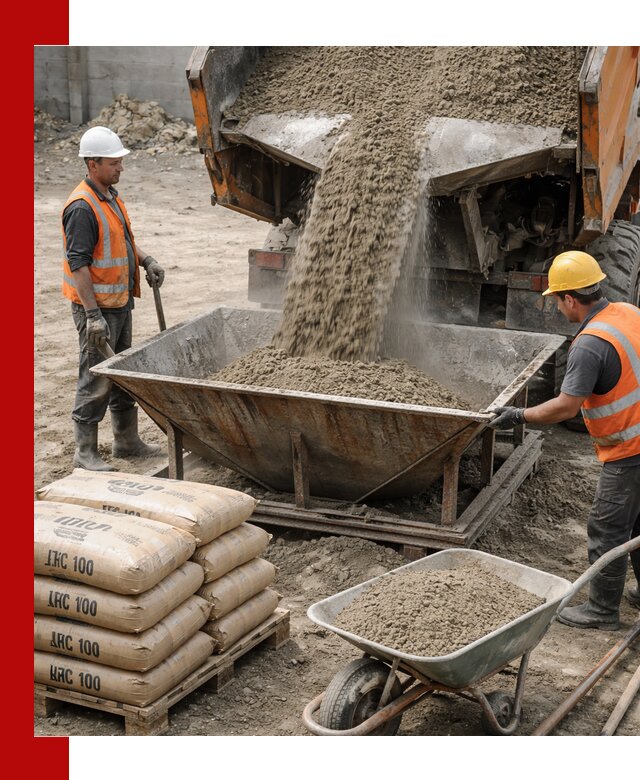 Доставка цементно-песчаной смеси М100 в Гатчине