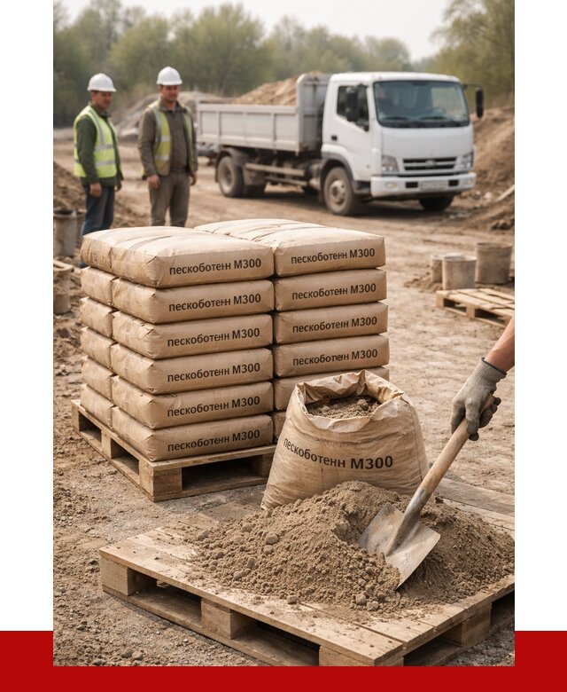 Пескобетон М300 в Гатчине с доставкой от 4778 р. за куб | ПРОНЕРУДГтч