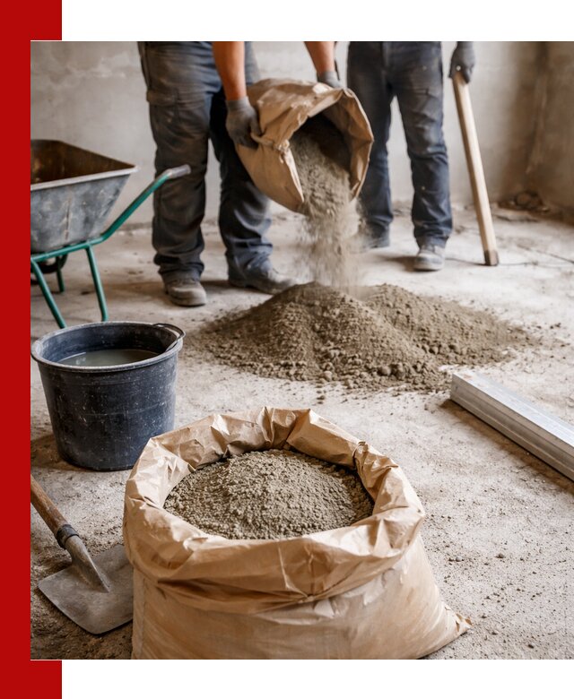 Доставка сухой смеси для стяжки в Гатчине