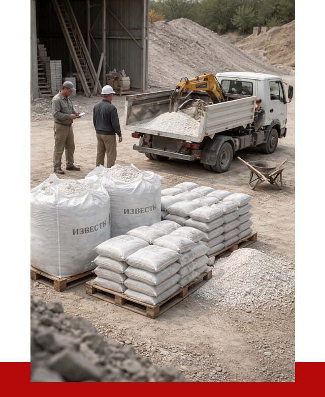 Известь строительная в Гатчине с доставкой от 4316 р. | ПРОНЕРУДГтч