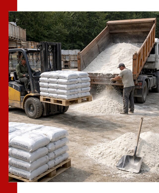 Доставка строительной извести оптом и в розницу в Гатчине