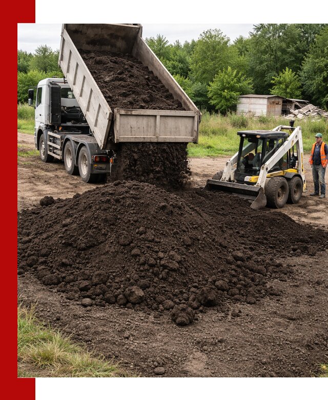 Поставка плодородной земли с доставкой самосвалом в Гатчине