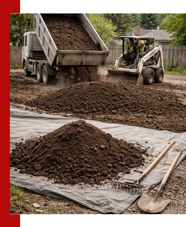 Грунт для отсыпки участка с доставкой в Гатчине