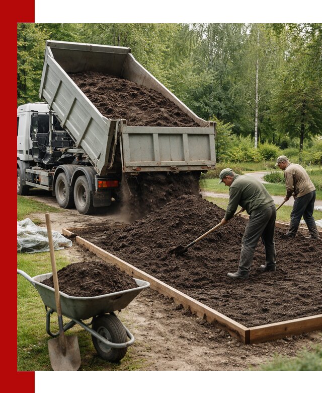 Доставка грунта для озеленения и благоустройства в Гатчине